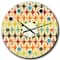 Designart 'Abstract Retro Geometric Pattern V Mid-Century Modern Wall Clock